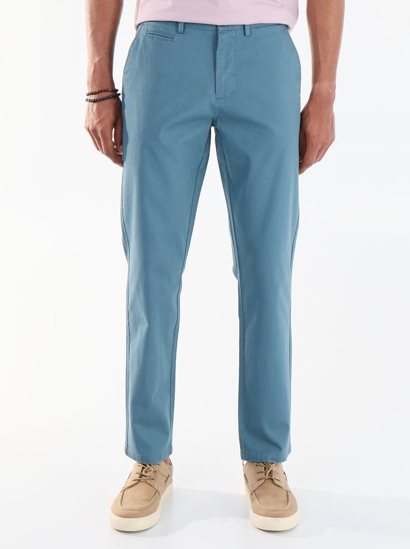 Pantalón chino de twill Azul - Kiabi