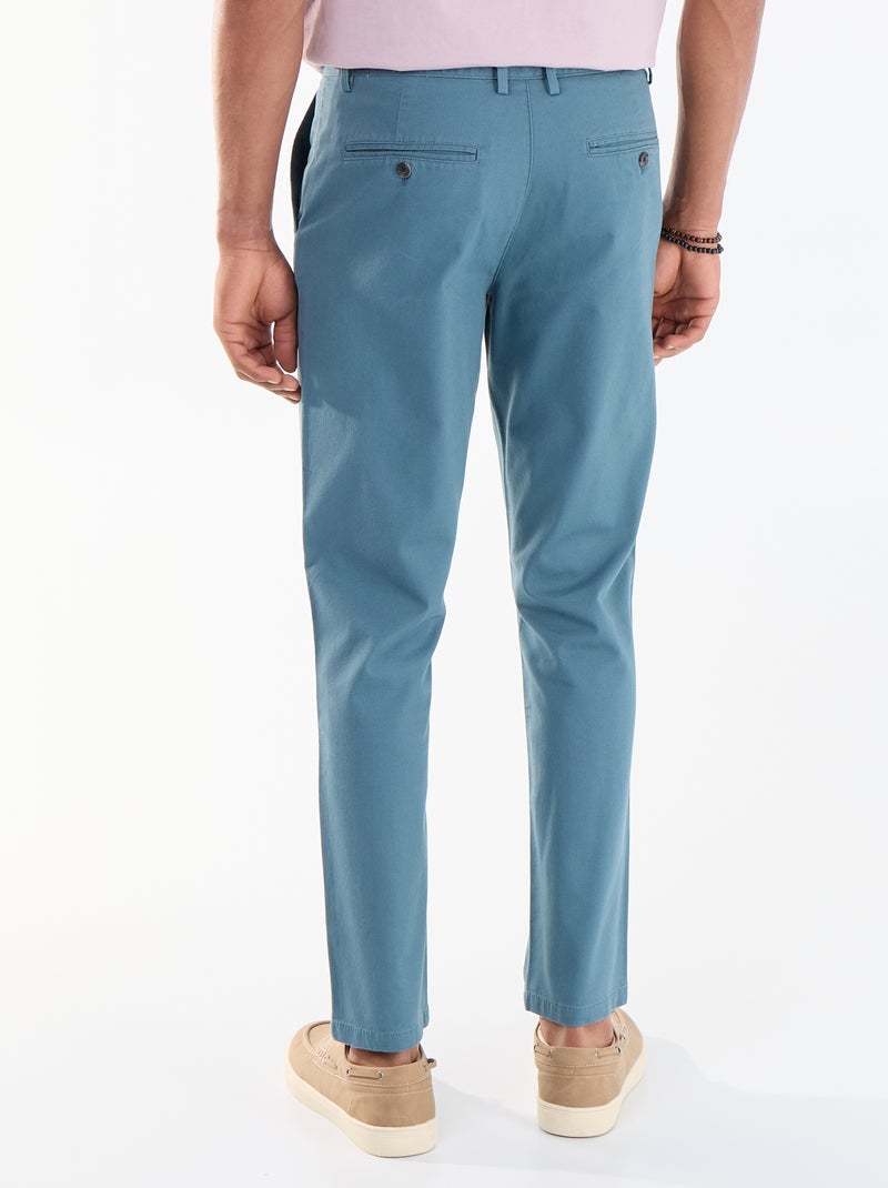 Pantalón chino de twill Azul - Kiabi