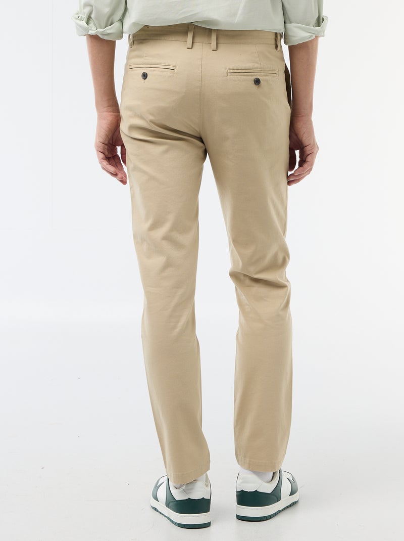 Pantalón chino de twill Beige - Kiabi
