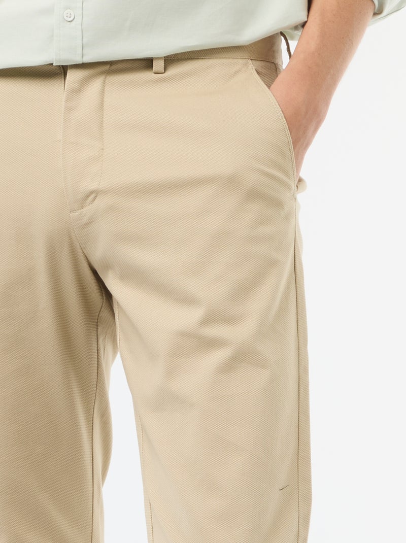 Pantalón chino de twill Beige - Kiabi