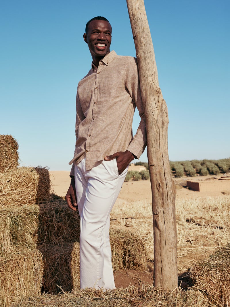 Pantalón chino de twill Blanco - Kiabi