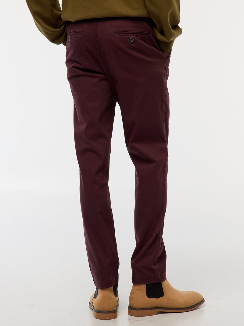 Pantalón chino de twill Purpura - Kiabi