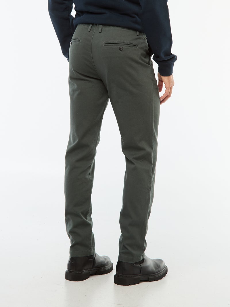 Pantalón chino de twill Verde - Kiabi