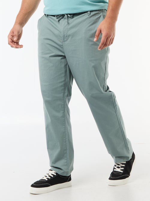 Pantalón chino en twill con cordones - Kiabi