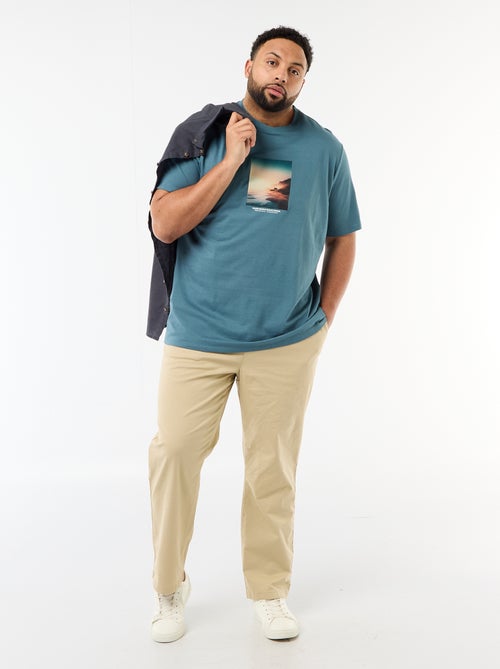 Pantalón chino en twill con cordones - Kiabi