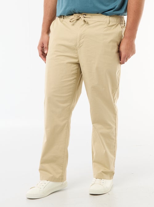 Pantalón chino en twill con cordones - Kiabi