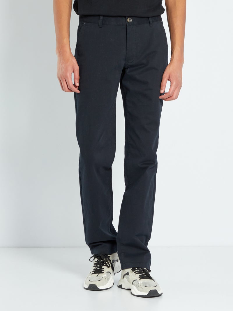 Pantalón chino L36 +1,90 m NEGRO - Kiabi