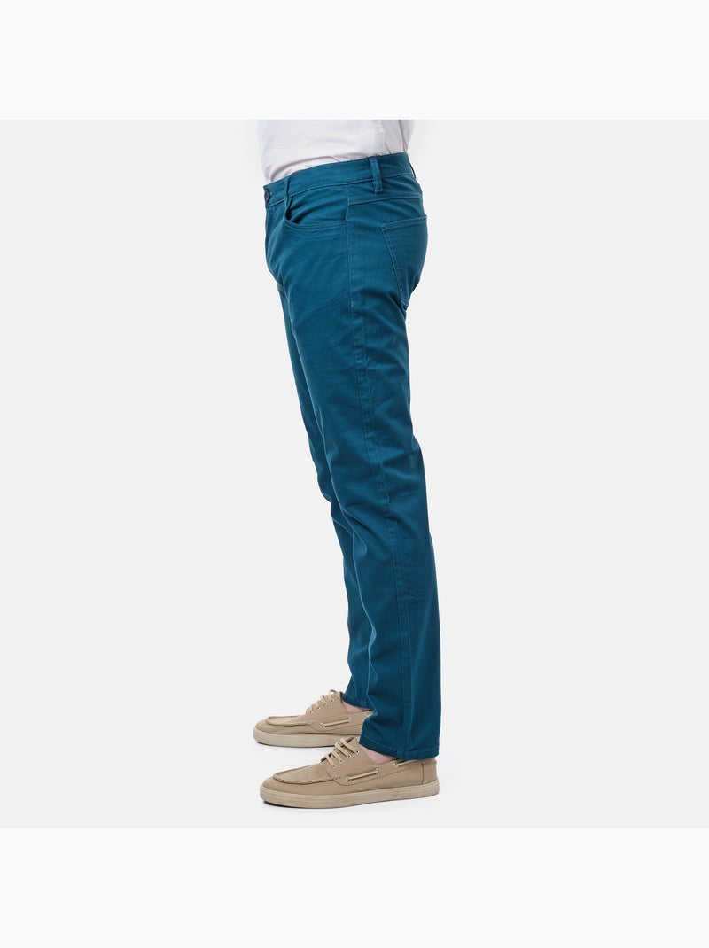 Pantalón chino liso Azul - Kiabi