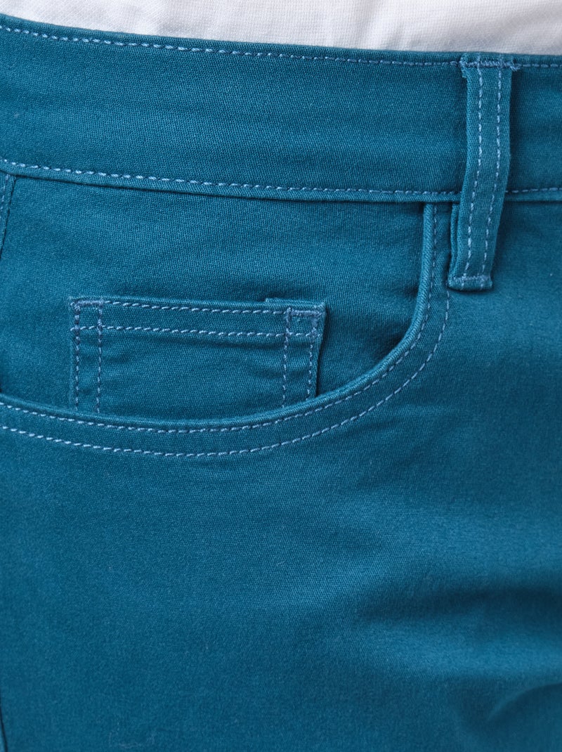 Pantalón chino liso Azul - Kiabi