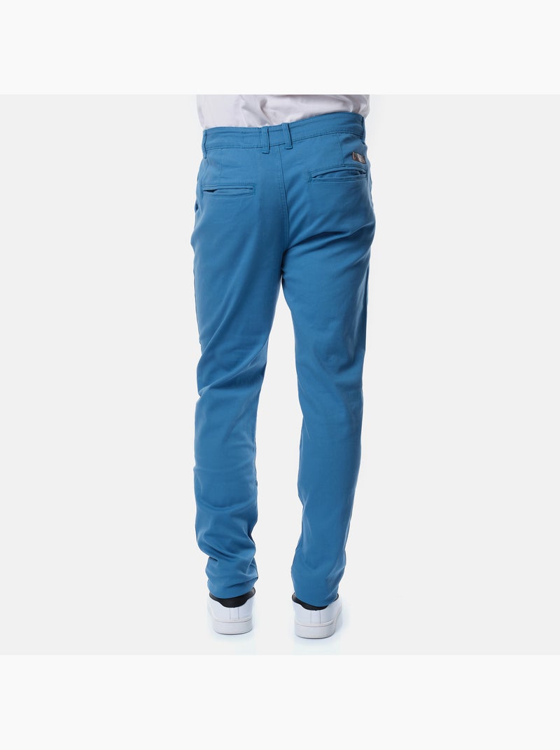 Pantalón chino liso Azul - Kiabi