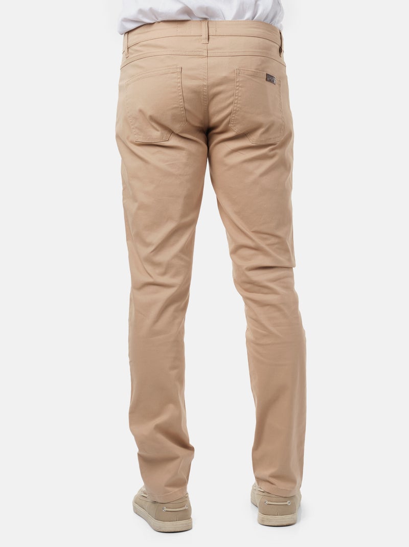 Pantalón chino liso Beige - Kiabi