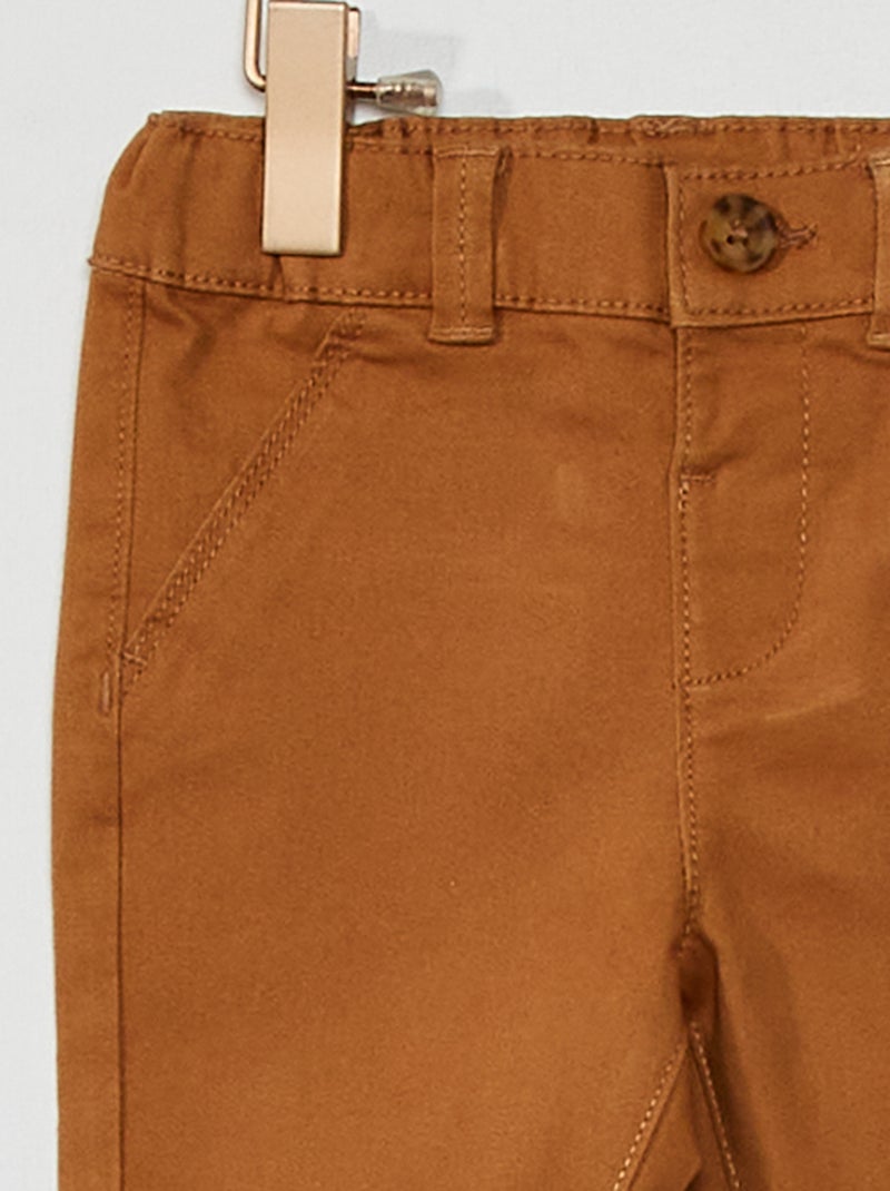 Pantalón chino liso BEIGE - Kiabi