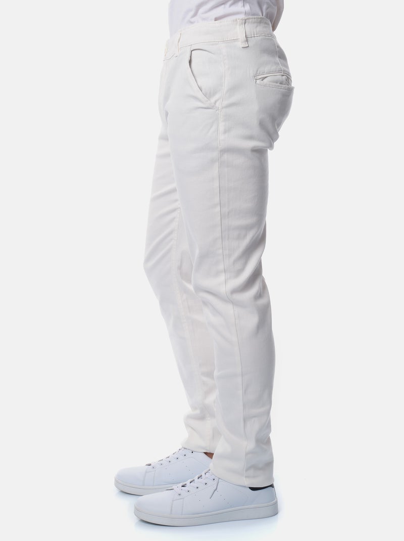 Pantalón chino liso Blanco roto - Kiabi