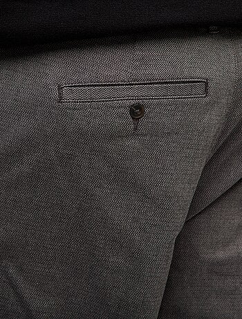 Pantalón chino liso de algodón elástico