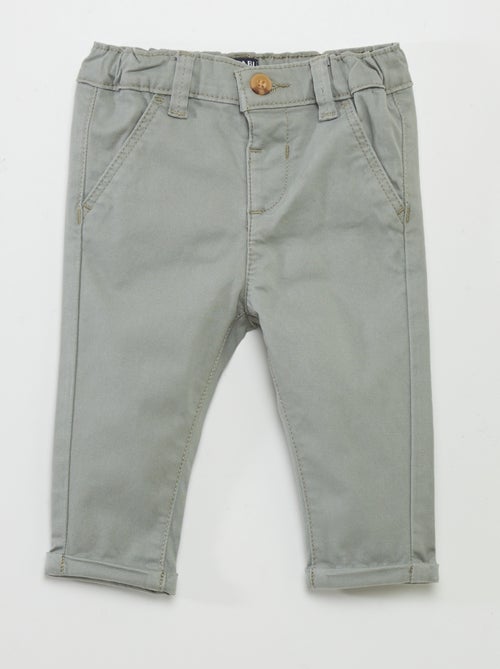 Pantalón chino liso - Kiabi