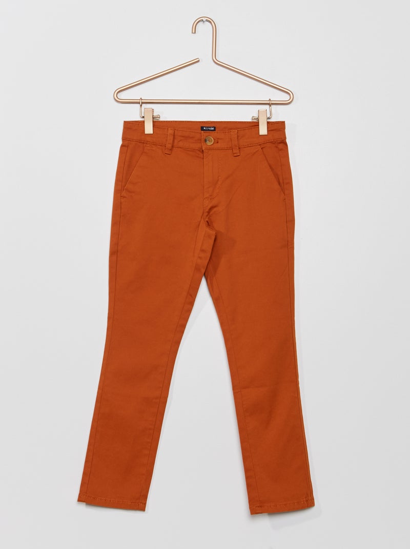 Pantalón chino marrón - Kiabi