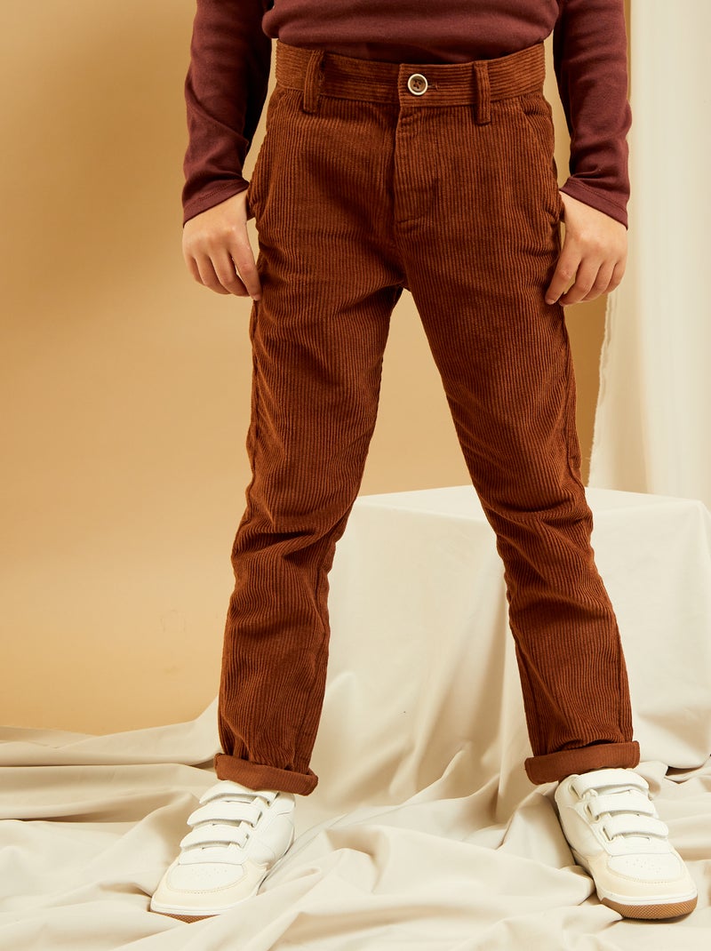 Pantalón chino MARRON - Kiabi