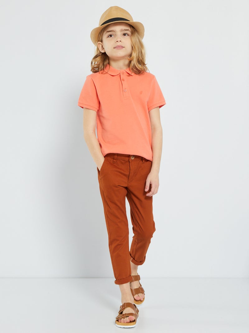Pantalón chino NARANJA - Kiabi