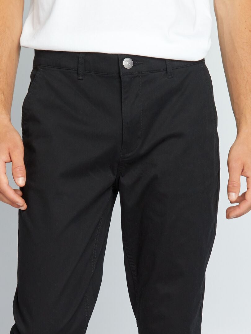 Pantalón chino Negro - Kiabi