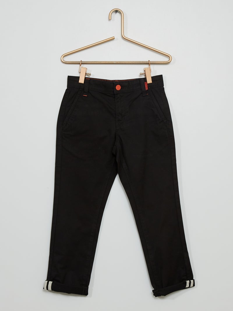 Pantalón chino Negro - Kiabi