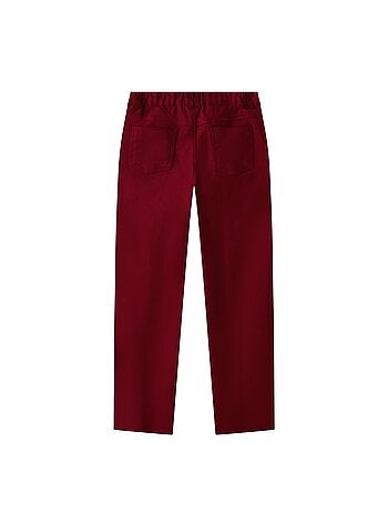 Pantalón chino para niño | Algodón rojo burdeos | SAINCLAIR