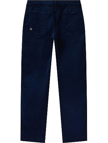 Pantalón chino para niño | Terciopelo azul marino | SAINCLAIR