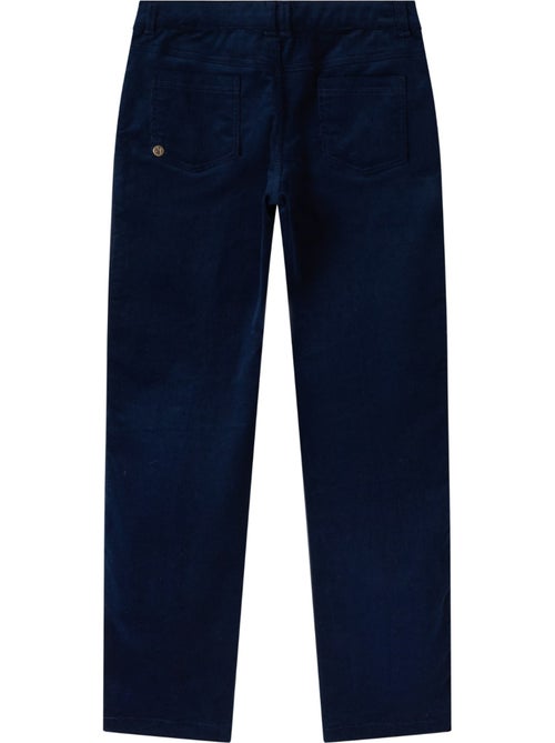Pantalón chino para niño | Terciopelo azul marino | SAINCLAIR - Kiabi