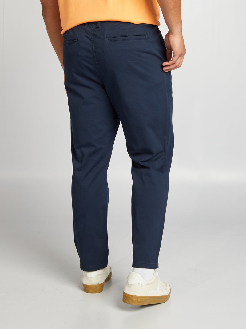 Pantalón chino recto - L30 azul - Kiabi
