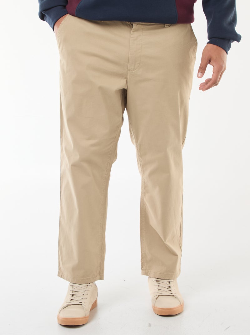 Pantalón chino recto - L30 Beige - Kiabi