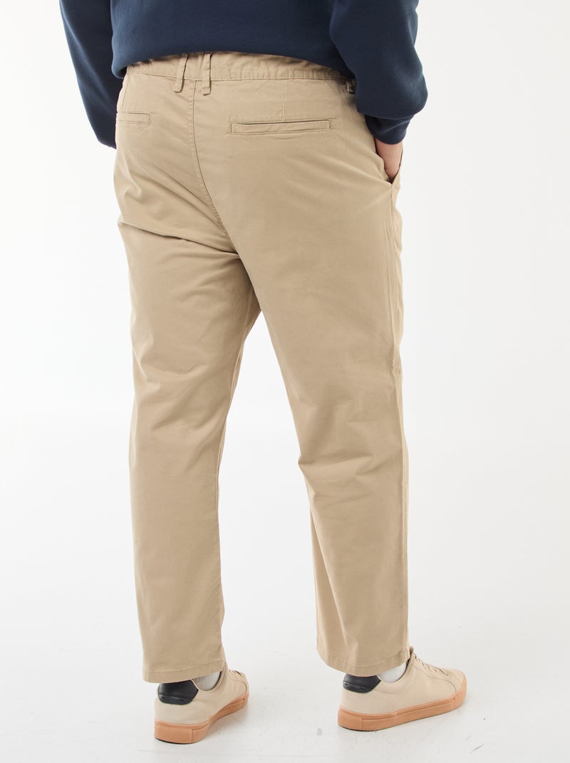 Pantalón chino recto - L30 Beige - Kiabi