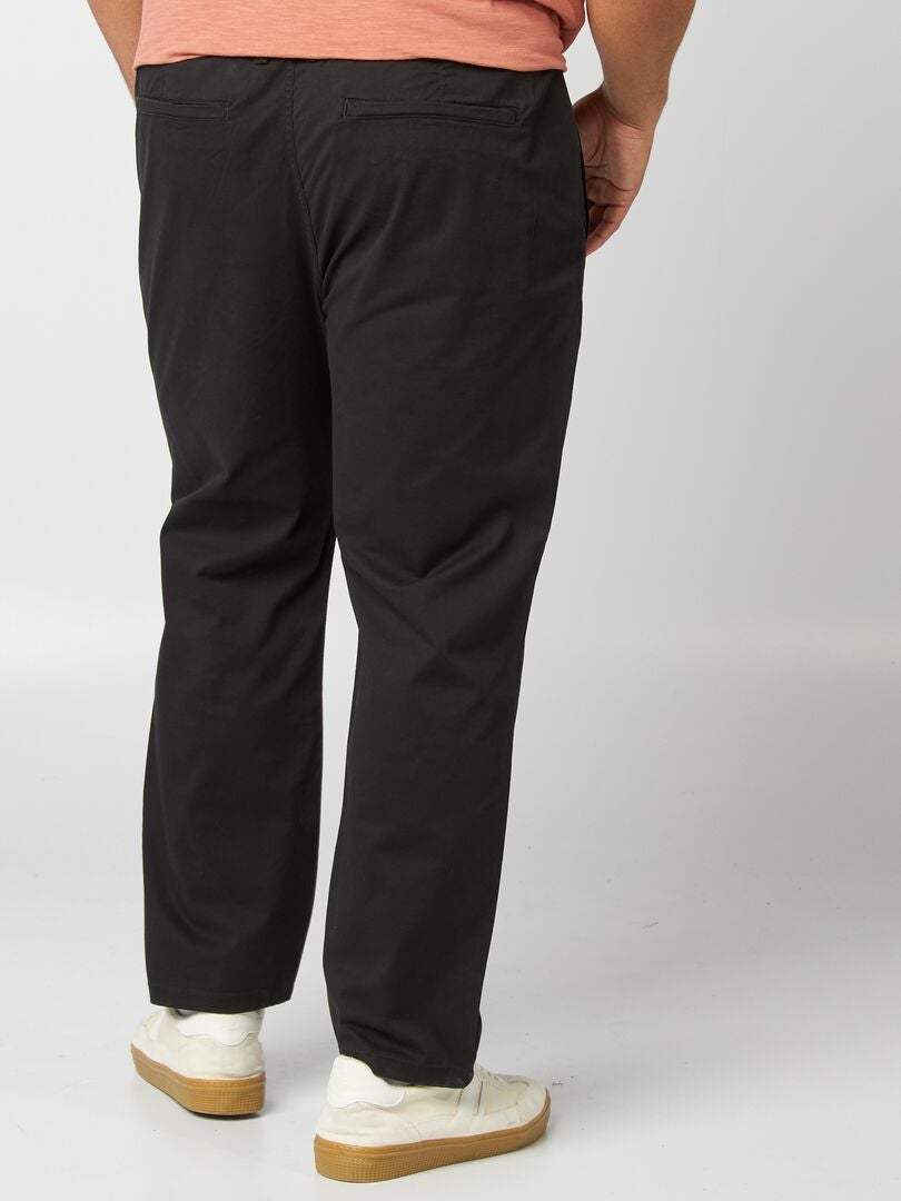 Pantalón chino recto - L30 Negro - Kiabi