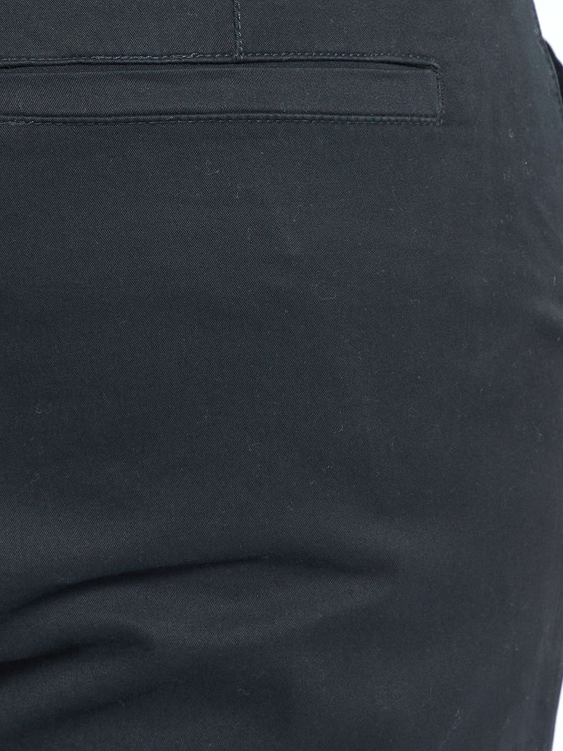 Pantalón chino recto - L30 Negro - Kiabi