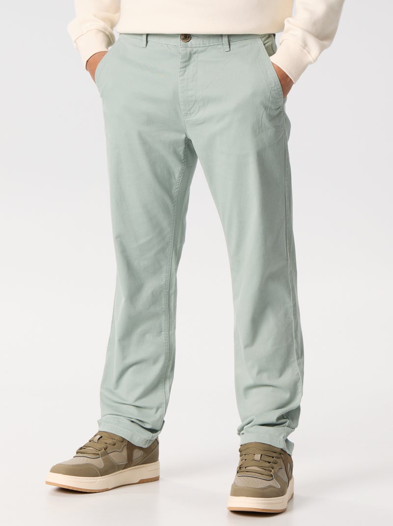 Pantalón chino recto  - L32 Azul - Kiabi