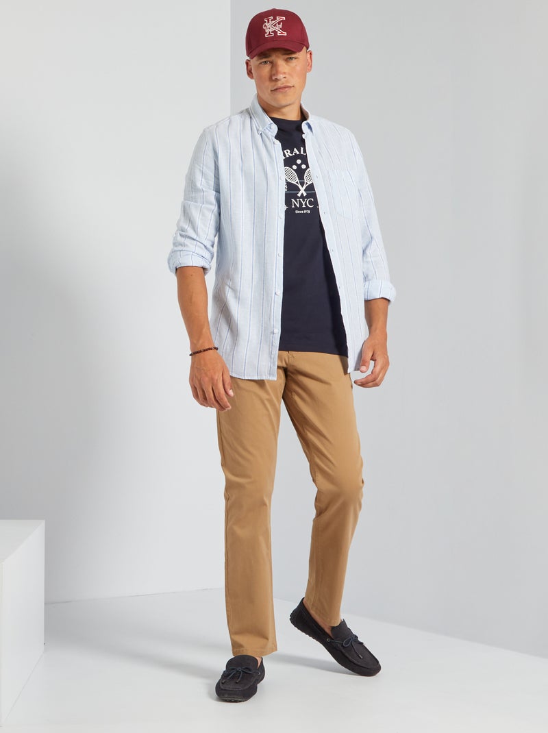 Pantalón chino recto  - L32 BEIGE - Kiabi