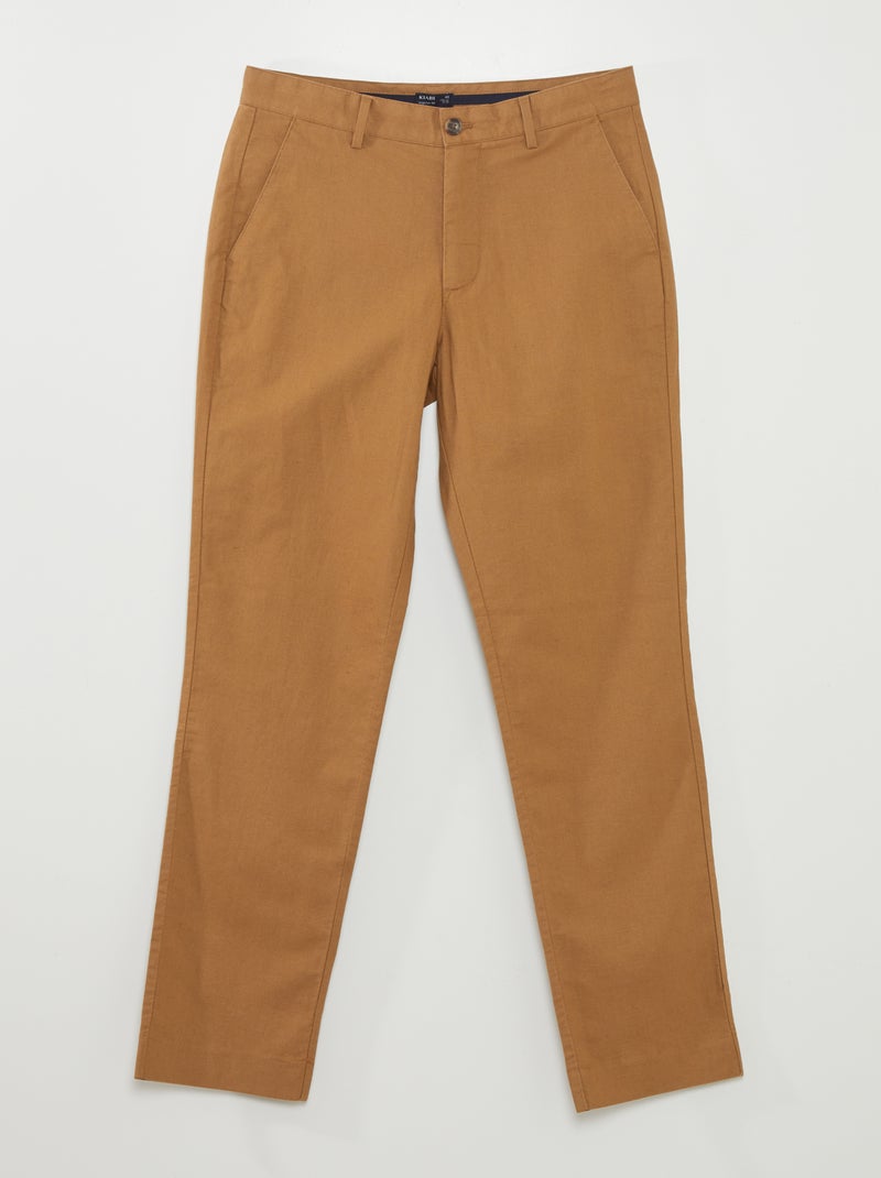 Pantalón chino recto BEIGE - Kiabi