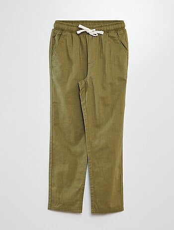 Pantalón chino recto con cordón