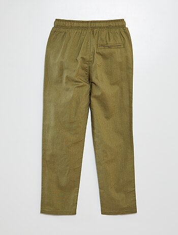 Pantalón chino recto con cordón