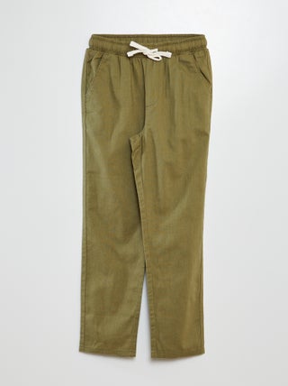 Pantalón chino recto con cordón