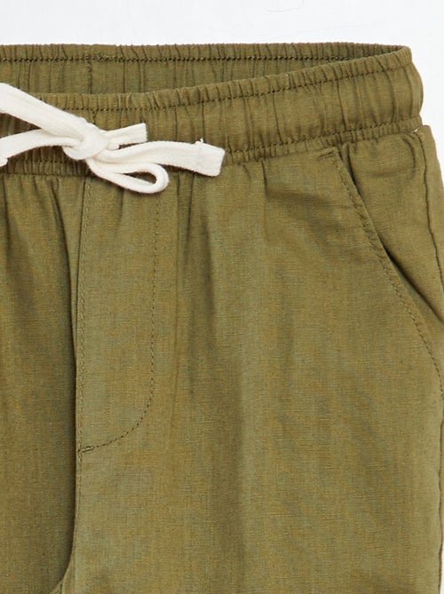 Pantalón chino recto con cordón - Kiabi