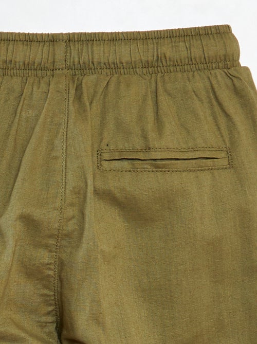 Pantalón chino recto con cordón - Kiabi
