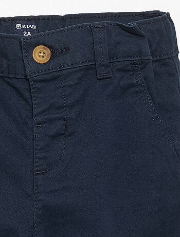 Pantalón chino recto de algodón elástico