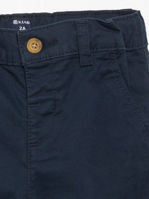 Pantalón chino recto de algodón elástico - Kiabi