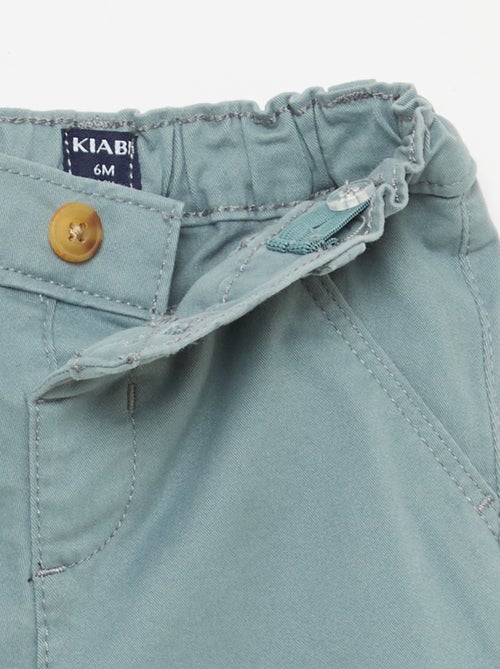 Pantalón chino recto de algodón elástico - Kiabi