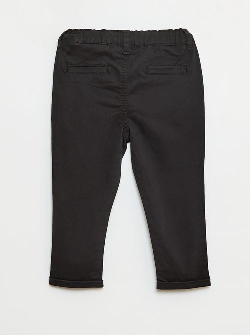Pantalón chino recto de algodón elástico - Kiabi