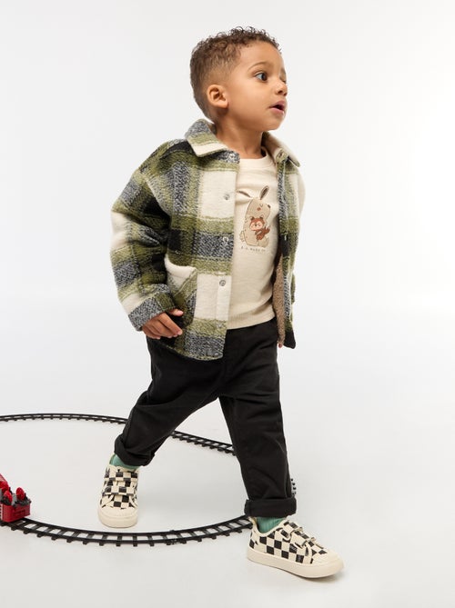 Pantalón chino recto de algodón elástico - Kiabi