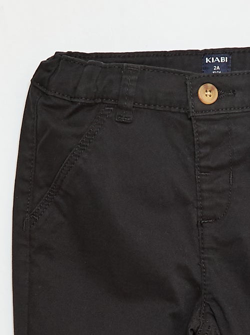 Pantalón chino recto de algodón elástico - Kiabi