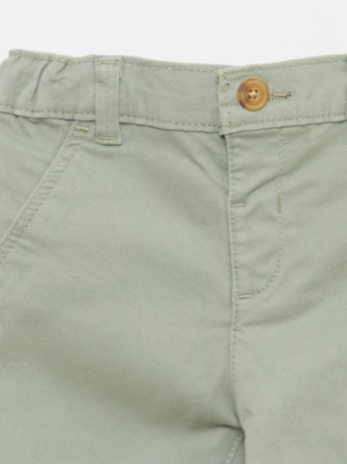 Pantalón chino recto de algodón elástico - Kiabi