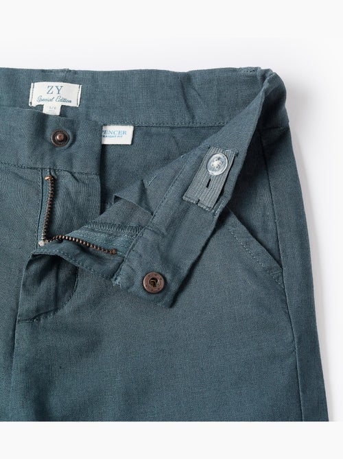 Pantalón chino recto de lino y algodón - Kiabi