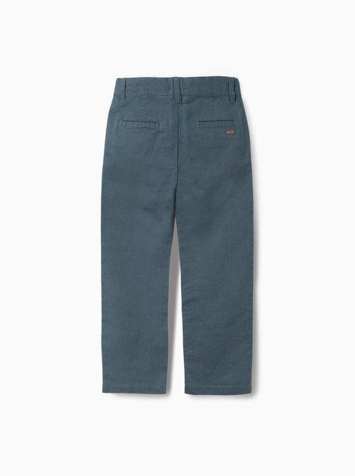 Pantalón chino recto de lino y algodón - Kiabi
