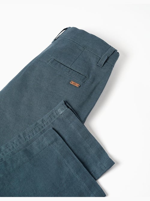 Pantalón chino recto de lino y algodón - Kiabi